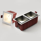 DBF Square Frameless NO Dazzling COB Recessed Downlight 7W 12W 14W 24W LED Ceiling Spot Light for Bedroom Living room Kitchen