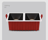 DBF Square Frameless NO Dazzling COB Recessed Downlight 7W 12W 14W 24W LED Ceiling Spot Light for Bedroom Living room Kitchen