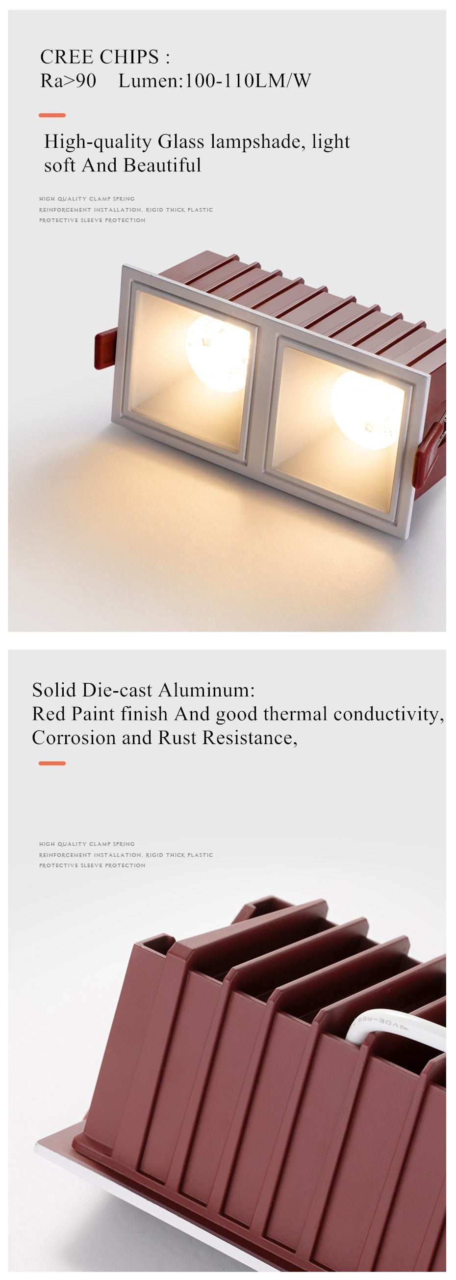 DBF Square Frameless NO Dazzling COB Recessed Downlight 7W 12W 14W 24W LED Ceiling Spot Light for Bedroom Living room Kitchen