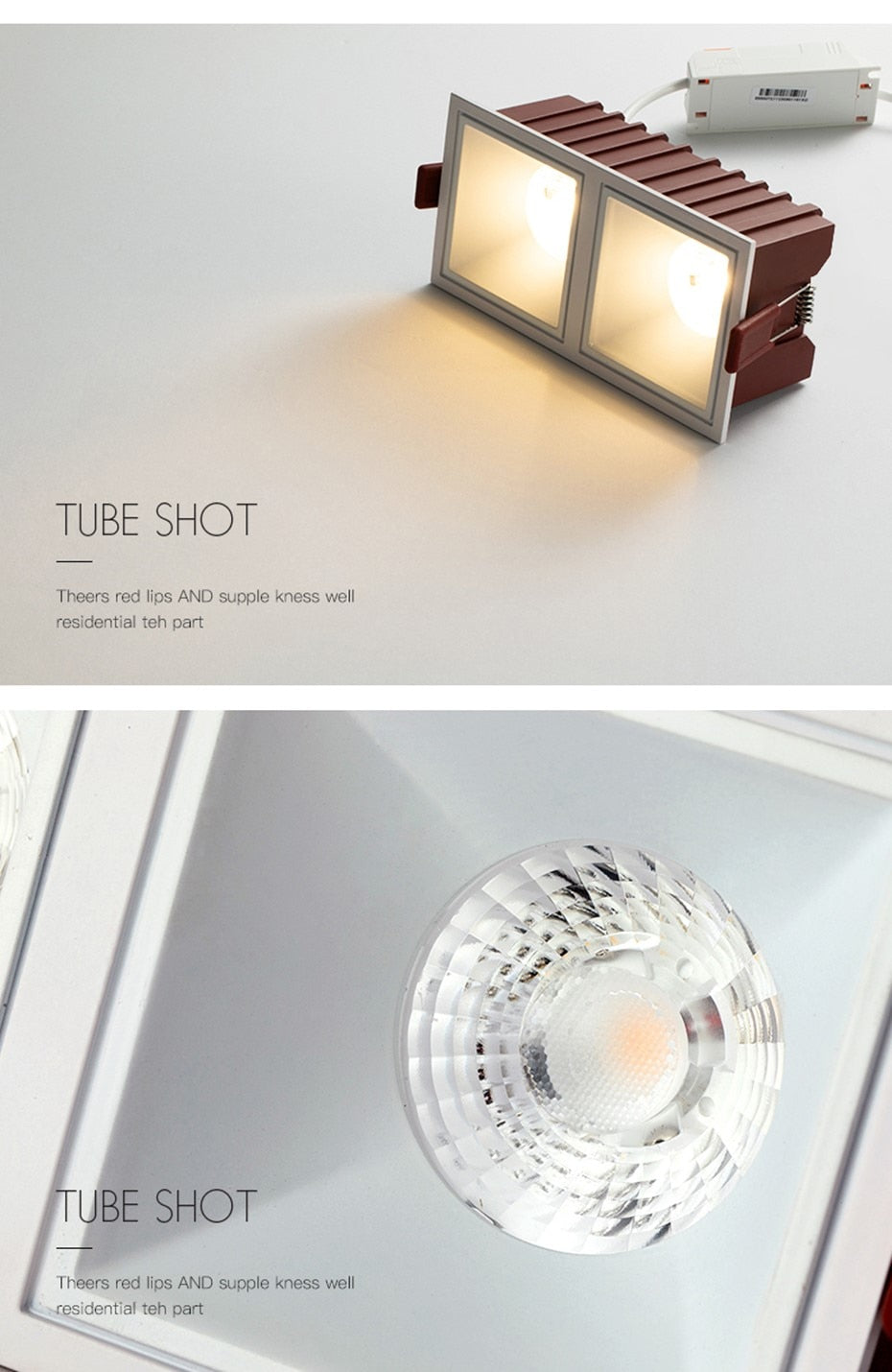 DBF Square Frameless NO Dazzling COB Recessed Downlight 7W 12W 14W 24W LED Ceiling Spot Light for Bedroom Living room Kitchen