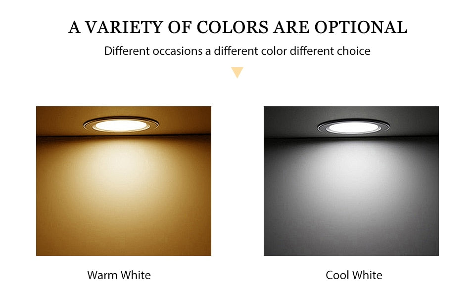 KARWEN LED Downlight White Ceiling 5W 7W 9W 12W 15W AC 220V 230V 240V led downlight Cold Warm white led light for Bedroom