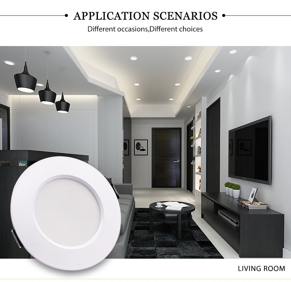 KARWEN LED Downlight White Ceiling 5W 7W 9W 12W 15W AC 220V 230V 240V led downlight Cold Warm white led light for Bedroom