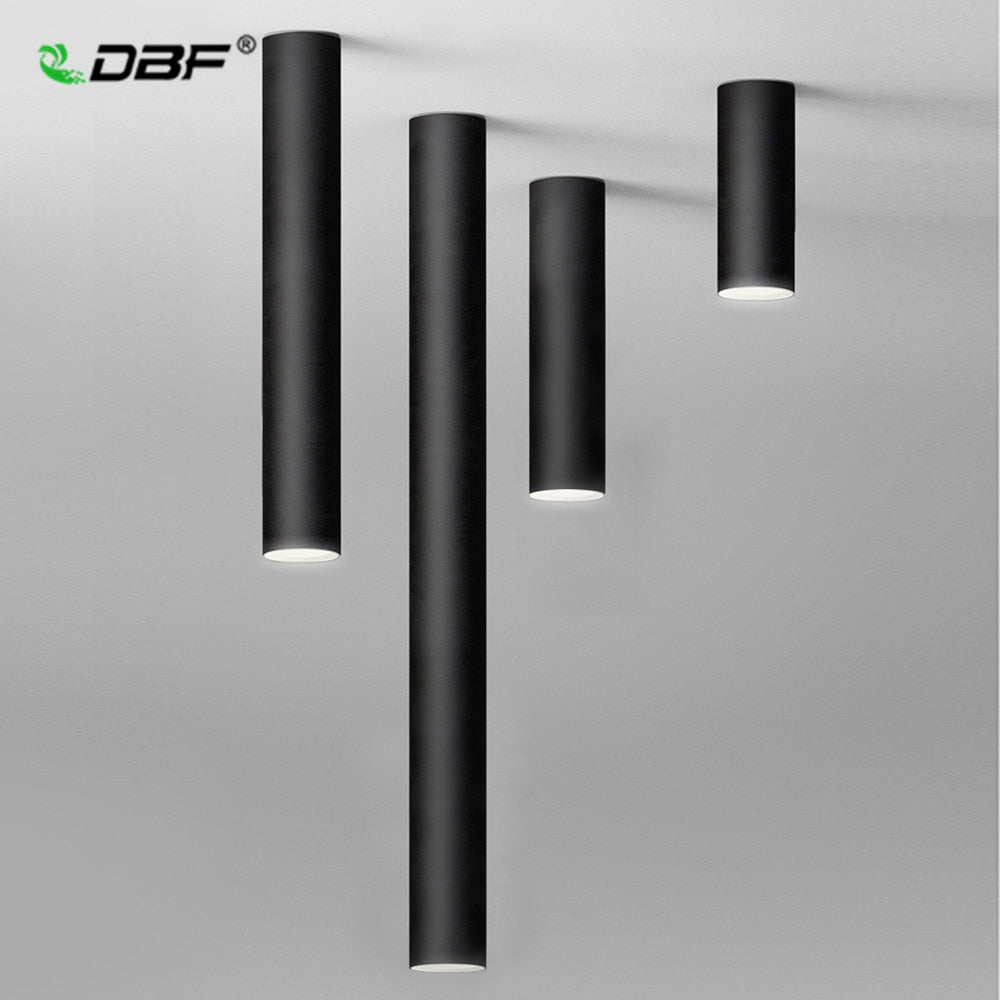 DBF Nordic Europe LED Surface Mounted Ceiling Spot Light 5W White/Black AC85-265V Long Tube Kitchen Bar Living room Home Indoor