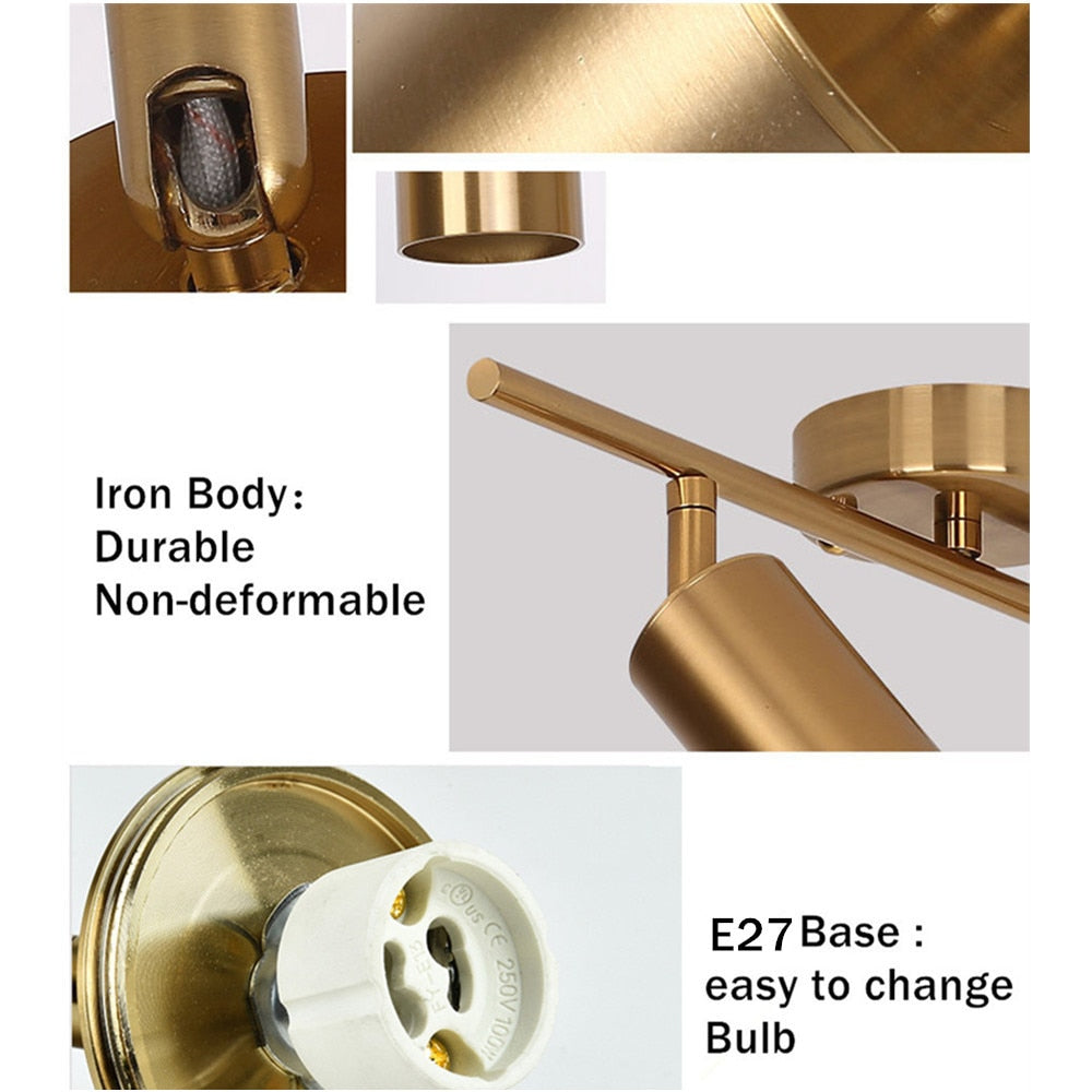 DBF 360 Degree Rotatable Surface Mounted Ceiling Downlight with GU10 LED Bulb Ceiling Spot Light for Kitchen Pic TV Background