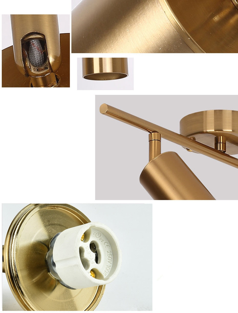 DBF 360 Degree Rotatable Surface Mounted Ceiling Downlight with GU10 LED Bulb Ceiling Spot Light for Kitchen Pic TV Background