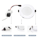 RGB LED Downlight 5W 11cm 10W 12cm Remote Control Dimmable Round Recessed Lamp Colorful Party Bar AC110V 220V 230V Spot Lighting