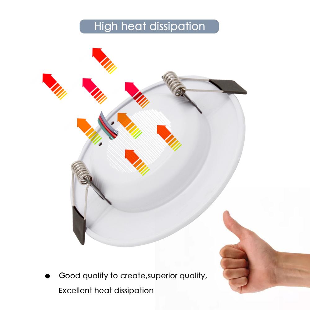 RGB LED Downlight 5W 11cm 10W 12cm Remote Control Dimmable Round Recessed Lamp Colorful Party Bar AC110V 220V 230V Spot Lighting