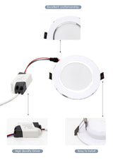 RGB LED Downlight 5W 11cm 10W 12cm Remote Control Dimmable Round Recessed Lamp Colorful Party Bar AC110V 220V 230V Spot Lighting