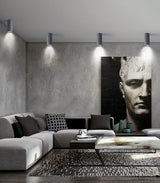 Industrial Style Cement Spotlight Bedside Hanging Wire GU10 Foyer Restaurant Coffee Decoration Downlight Retro Spotlights