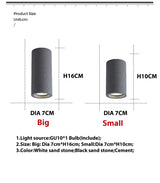 Industrial Style Cement Spotlight Bedside Hanging Wire GU10 Foyer Restaurant Coffee Decoration Downlight Retro Spotlights