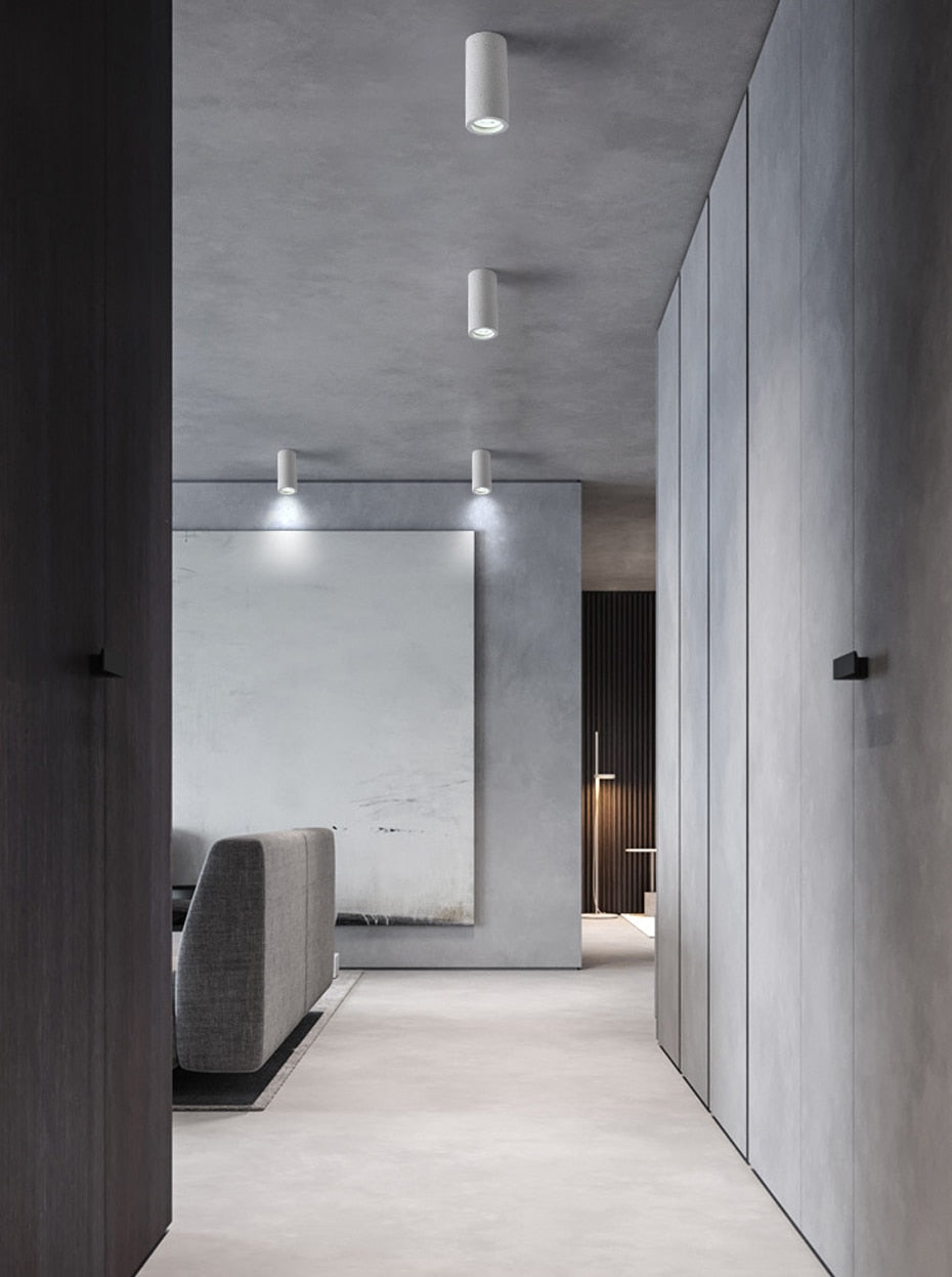 Industrial Style Cement Spotlight Bedside Hanging Wire GU10 Foyer Restaurant Coffee Decoration Downlight Retro Spotlights