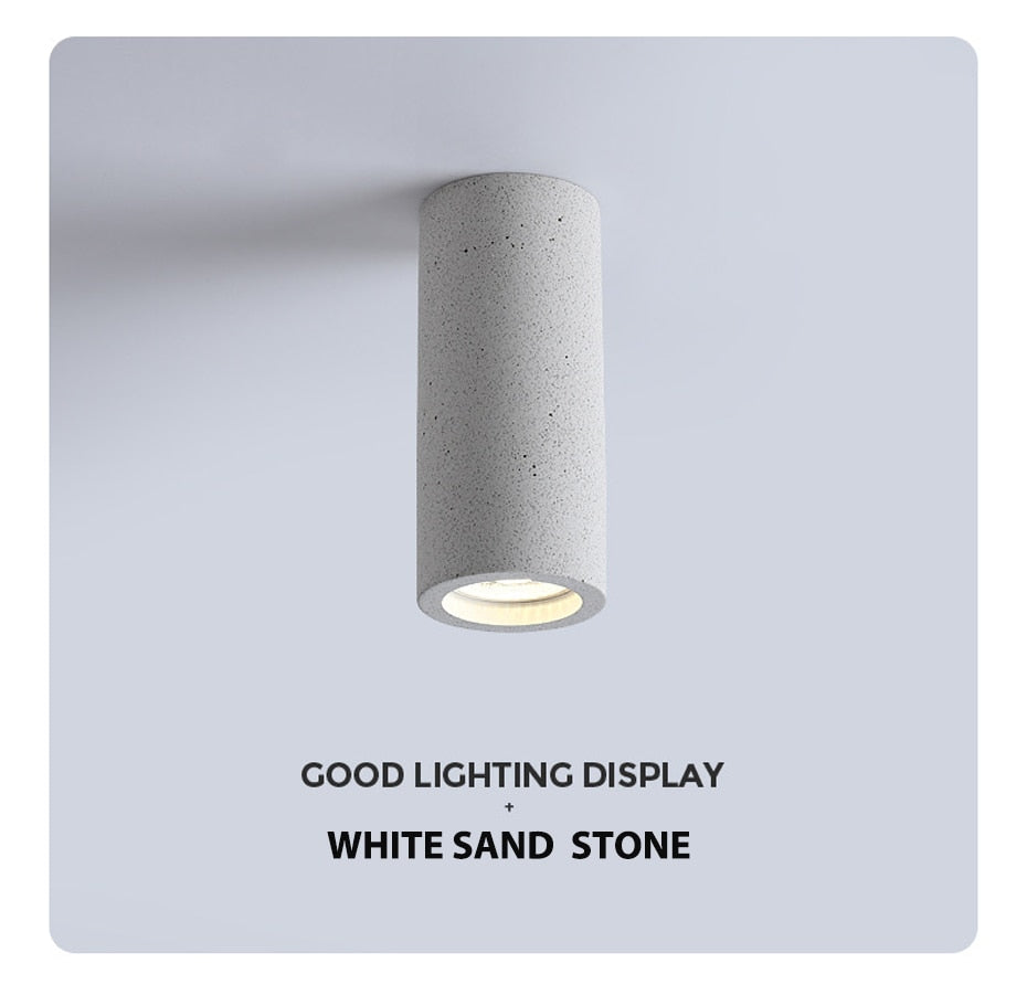 Industrial Style Cement Spotlight Bedside Hanging Wire GU10 Foyer Restaurant Coffee Decoration Downlight Retro Spotlights