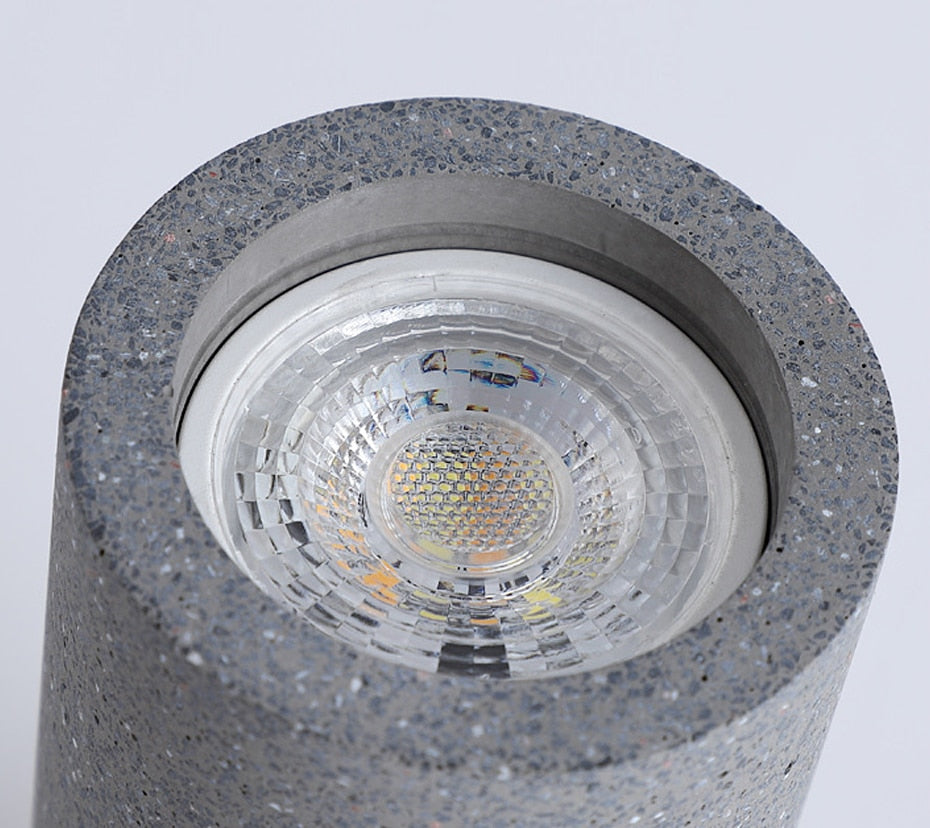 Industrial Style Cement Spotlight Bedside Hanging Wire GU10 Foyer Restaurant Coffee Decoration Downlight Retro Spotlights