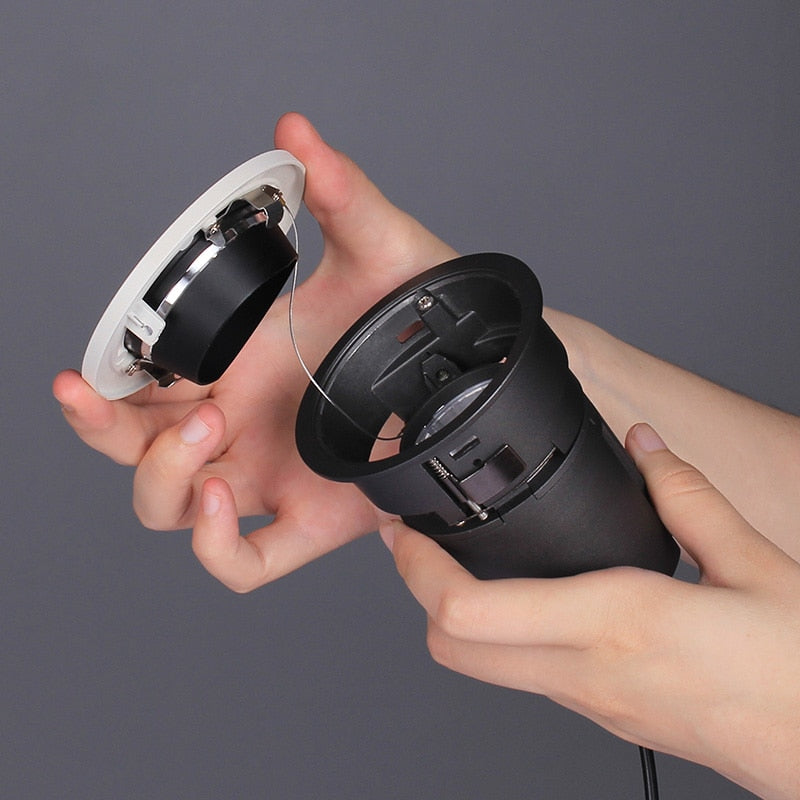 High-End LED Downlights Embedded Living Room Spotlight Aperture Size 7-8 CM 12W Hotel Corridor Light