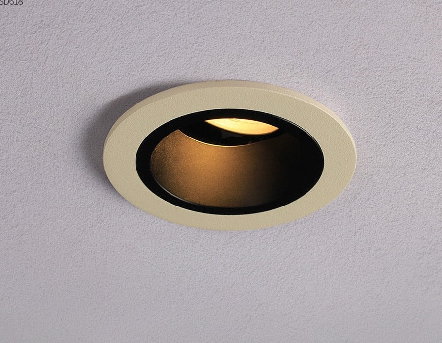 High-End LED Downlights Embedded Living Room Spotlight Aperture Size 7-8 CM 12W Hotel Corridor Light