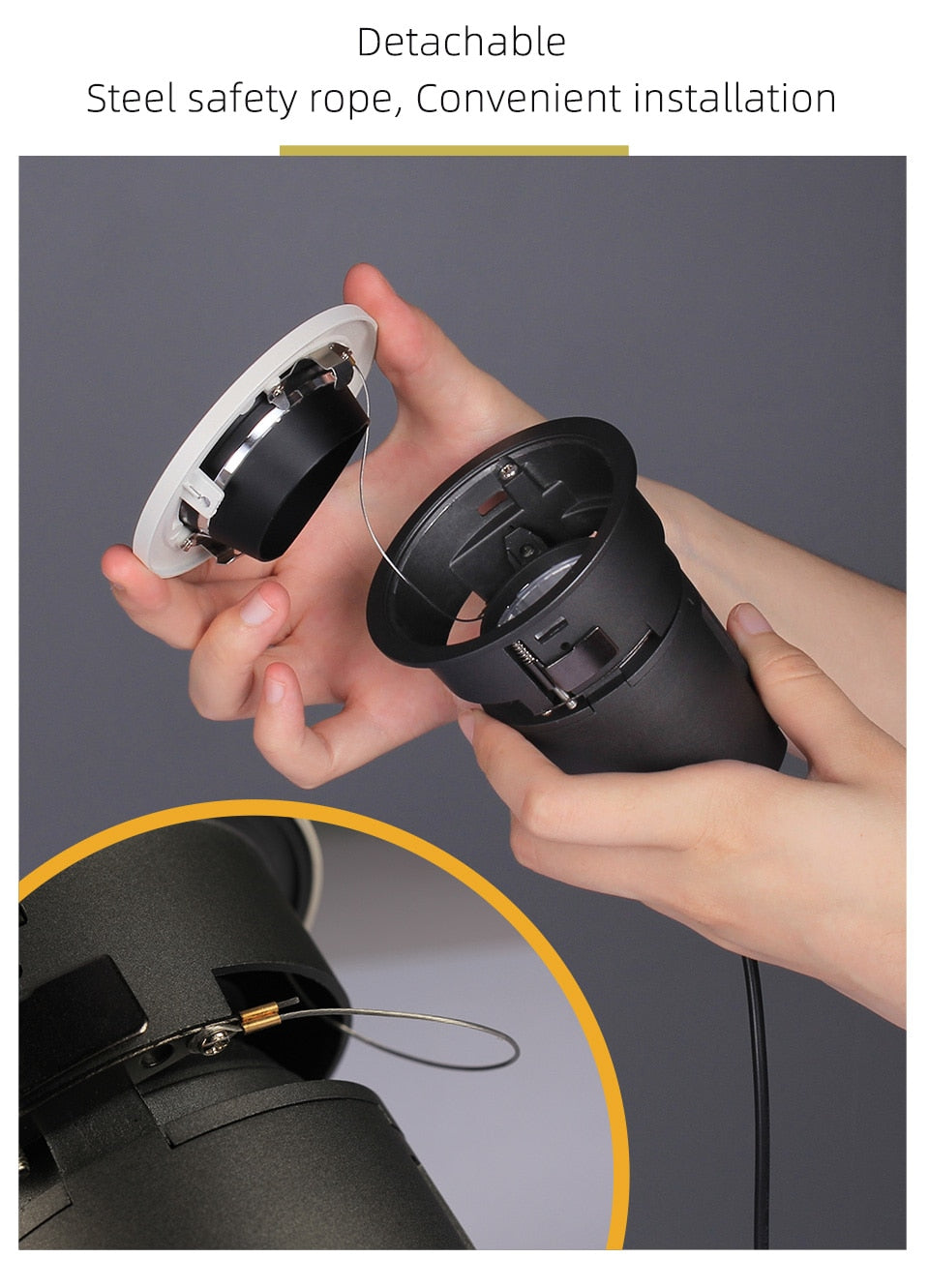 High-End LED Downlights Embedded Living Room Spotlight Aperture Size 7-8 CM 12W Hotel Corridor Light