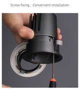 High-End LED Downlights Embedded Living Room Spotlight Aperture Size 7-8 CM 12W Hotel Corridor Light