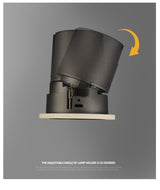 High-End LED Downlights Embedded Living Room Spotlight Aperture Size 7-8 CM 12W Hotel Corridor Light