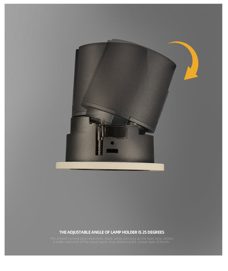 High-End LED Downlights Embedded Living Room Spotlight Aperture Size 7-8 CM 12W Hotel Corridor Light