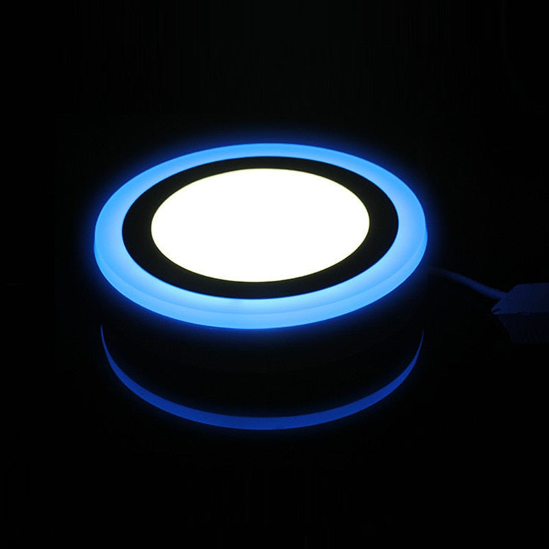 LED Panel light 6W 9W 16W 24W 3Model Red green Bule LED Panel Light Double Color LED Ceiling Recessed Down Lamp for Indoor Lights