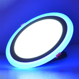 LED Panel light 6W 9W 16W 24W 3Model Red green Bule LED Panel Light Double Color LED Ceiling Recessed Down Lamp for Indoor Lights