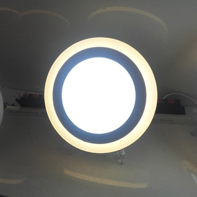 LED Panel light 6W 9W 16W 24W 3Model Red green Bule LED Panel Light Double Color LED Ceiling Recessed Down Lamp for Indoor Lights