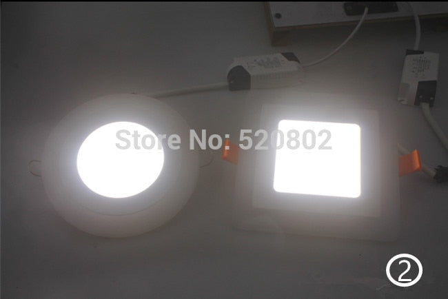 LED Panel light 6W 9W 16W 24W 3Model Red green Bule LED Panel Light Double Color LED Ceiling Recessed Down Lamp for Indoor Lights