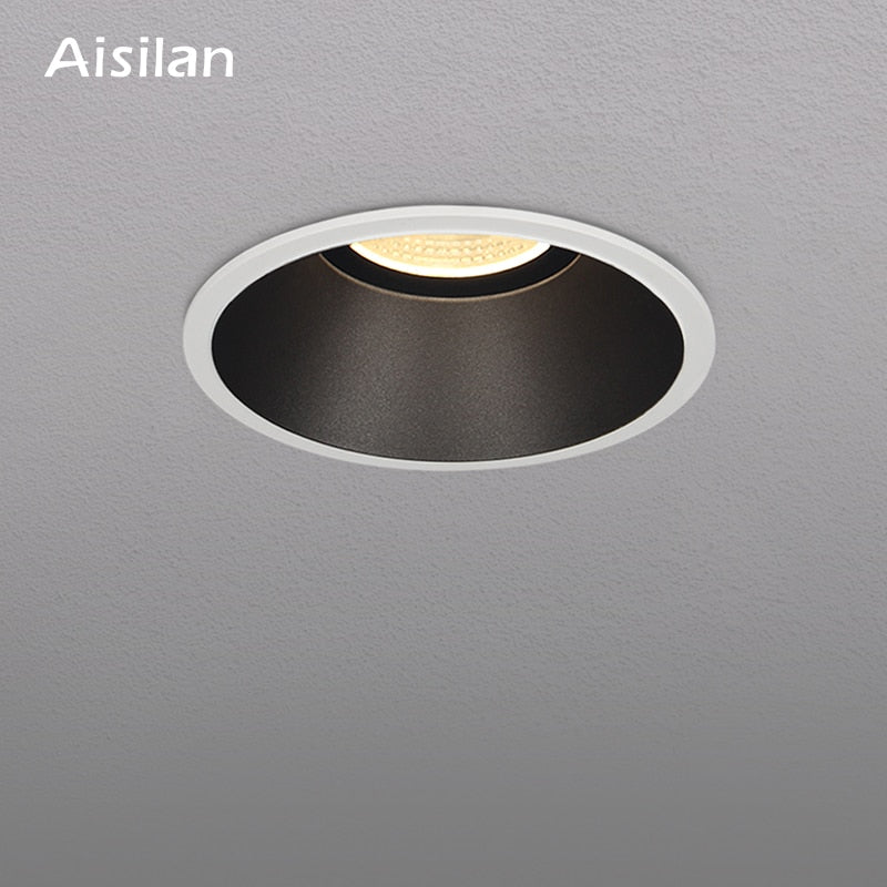 Aisilan LED Recessed spotlight Narrow Border lamp home spotlight 7.5 open hole downlight minimalist living room CRI 93