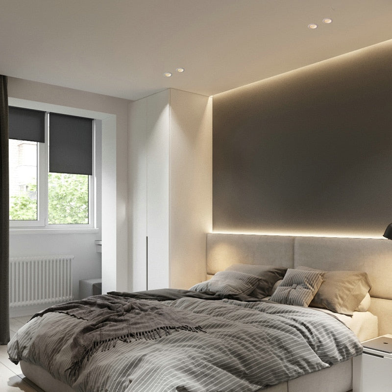 Aisilan LED Recessed 7.5CM hole downlight ceiling spot lighthoneycomb anti-glare adjustable large arc lamp