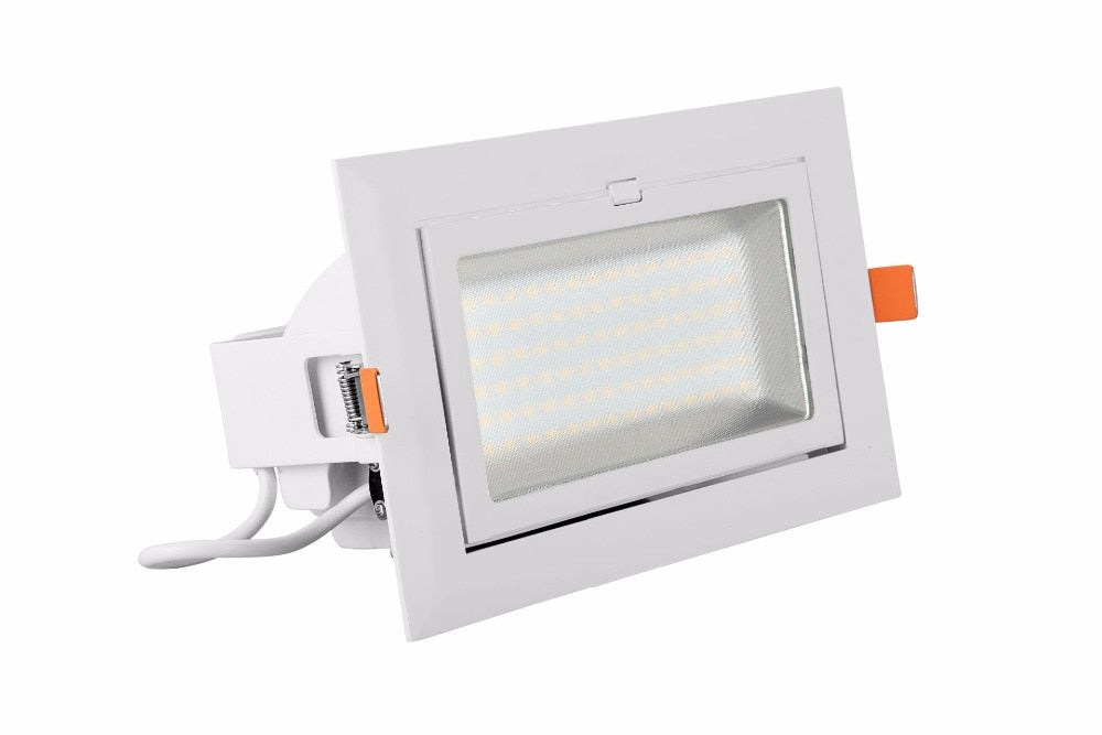 DHL 2pcs/lot 50W Indoor LED Flood Light High-Quality 50W Rectangular LED Downlight Rotate Angle AC110-260V