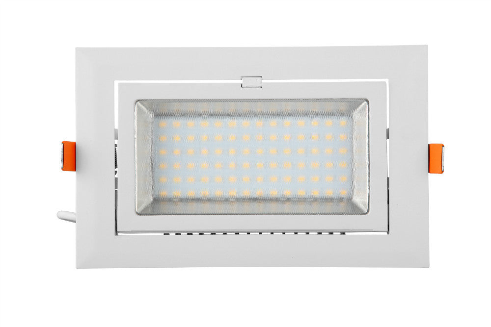 DHL 2pcs/lot 50W Indoor LED Flood Light High-Quality 50W Rectangular LED Downlight Rotate Angle AC110-260V