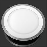 LED Downlight 10pcs 18W Dimmable Round Glass Panel Light Recessed Ceiling Downlight