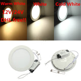 LED Panel light 20pcs 12V/24V 3W/6W/9W/12W/15W/25W LED Panel Light Warm White/Cold White 2835 SMD LED Downlight Panel Lighting