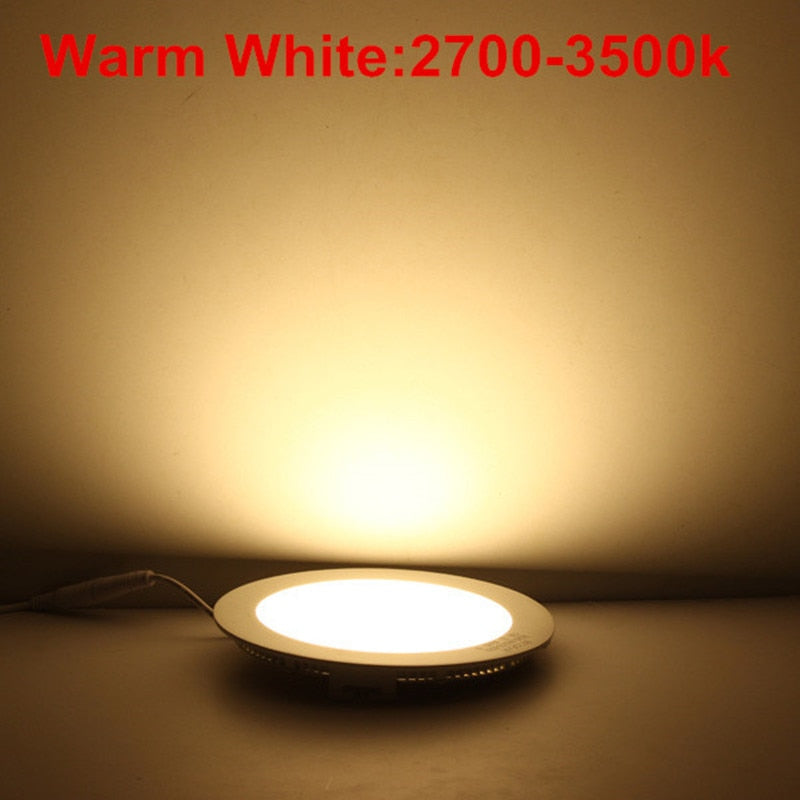 LED Panel light 20pcs 12V/24V 3W/6W/9W/12W/15W/25W LED Panel Light Warm White/Cold White 2835 SMD LED Downlight Panel Lighting