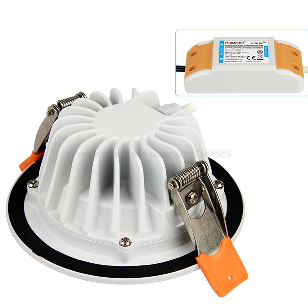 MiBoxer FUT063 6W RGB+CCT LED Downlight AC110V 220V IP54 Waterproof Ceiling Spotlight 2.4G Wireless WiFi APP Alexa Voice Control