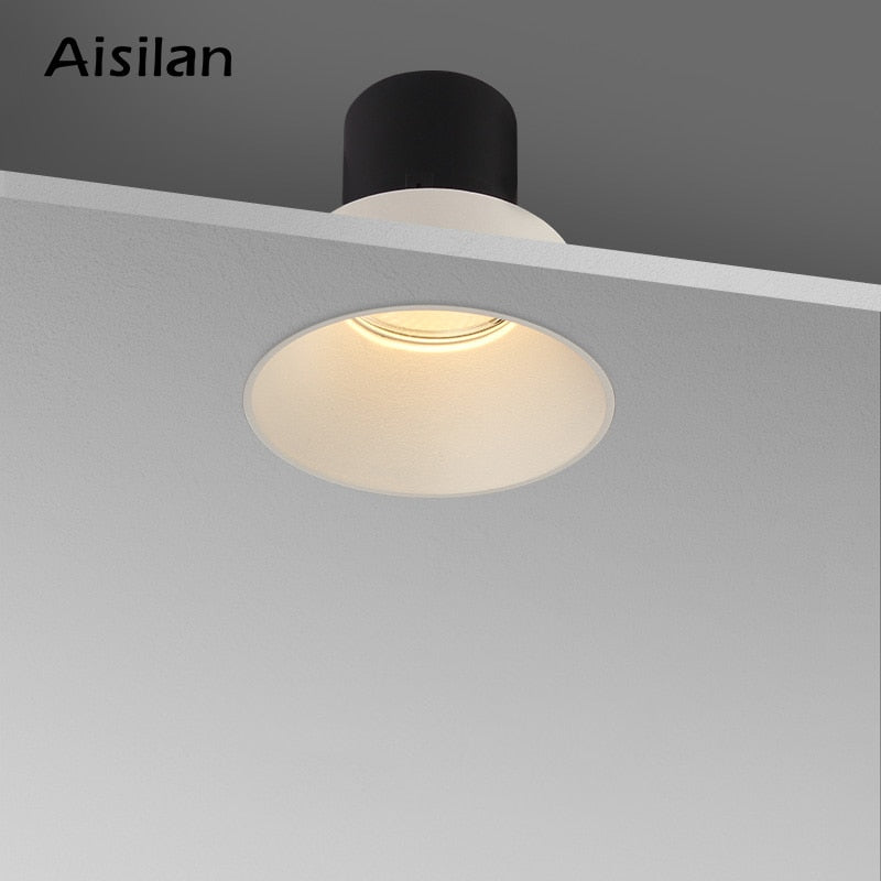 Aisilan Modern LED recessed downlight frameless built-in spot lamp Minimalist Convenient installation for living room bedroom
