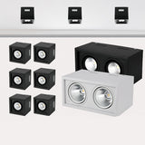 LED 1PCS white Black Surface Mounted adjustment LED Dimmable Downlights 10w 20w COB LED Ceiling lamp Spot Lights AC110-220V LED Lamp