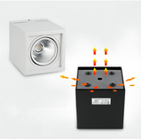 LED 1PCS white Black Surface Mounted adjustment LED Dimmable Downlights 10w 20w COB LED Ceiling lamp Spot Lights AC110-220V LED Lamp