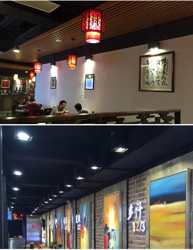 LED 1PCS white Black Surface Mounted adjustment LED Dimmable Downlights 10w 20w COB LED Ceiling lamp Spot Lights AC110-220V LED Lamp