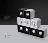 Dimmable LED Wall Mounted Downlight 10W 12W 20W COB Spot light Ceiling Lamp Surface Mounted Square Downlight