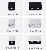 Dimmable LED Wall Mounted Downlight 10W 12W 20W COB Spot light Ceiling Lamp Surface Mounted Square Downlight