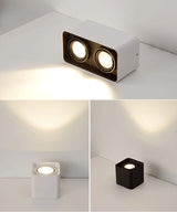 Dimmable LED Wall Mounted Downlight 10W 12W 20W COB Spot light Ceiling Lamp Surface Mounted Square Downlight