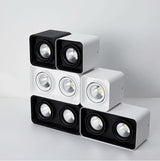 Dimmable LED Wall Mounted Downlight 10W 12W 20W COB Spot light Ceiling Lamp Surface Mounted Square Downlight