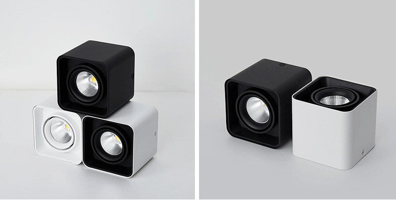 Dimmable LED Wall Mounted Downlight 10W 12W 20W COB Spot light Ceiling Lamp Surface Mounted Square Downlight