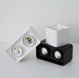 Dimmable LED Wall Mounted Downlight 10W 12W 20W COB Spot light Ceiling Lamp Surface Mounted Square Downlight