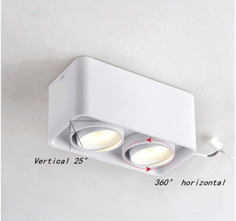 Dimmable Surface Mounted Anti Glare LED Downlights 10W 15W 20W 30W Epistar Chip Ceiling Spot Lights AC85~265V Background Lamps