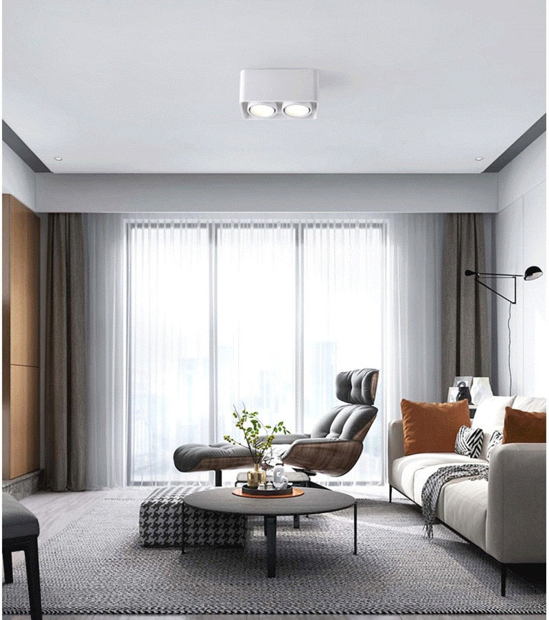 Dimmable Surface Mounted Anti Glare LED Downlights 10W 15W 20W 30W Epistar Chip Ceiling Spot Lights AC85~265V Background Lamps