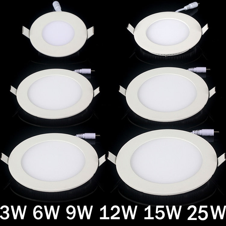 LED Downlights 20pcs 9W Round Ultrathin SMD 2835 Power Driver Ceiling Panel Lights Cool Warm White