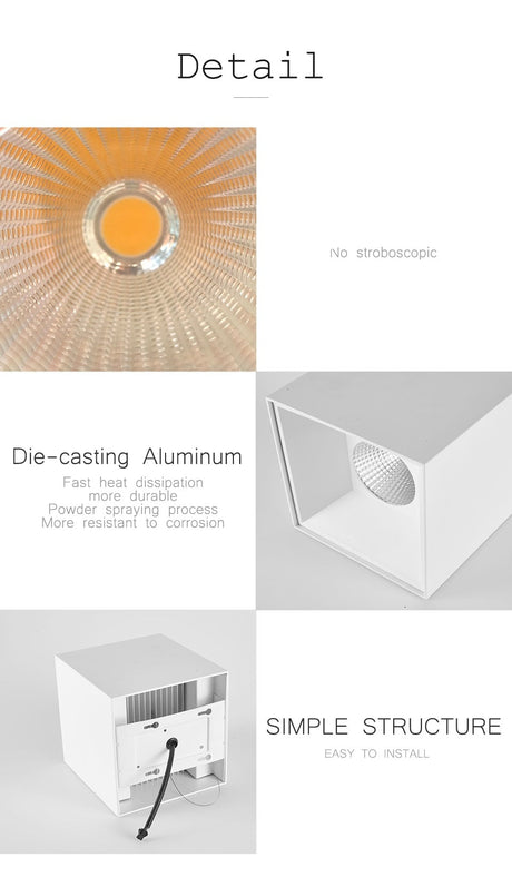 20W 30W Square Ceiling Downlights Living Room Hotel Corridor Office Indoor Lighting 4000K/5000K White LED Ceiling Lamps
