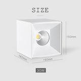 20W 30W Square Ceiling Downlights Living Room Hotel Corridor Office Indoor Lighting 4000K/5000K White LED Ceiling Lamps